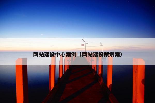 网站建设中心案例（网站建设策划案）