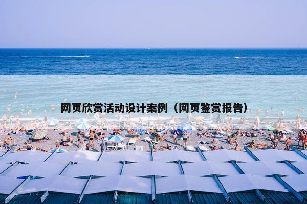 网页欣赏活动设计案例（网页鉴赏报告）