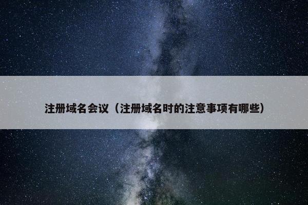 注册域名会议（注册域名时的注意事项有哪些）