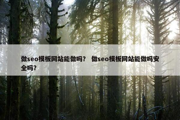 做seo模板网站能做吗？ 做seo模板网站能做吗安全吗？