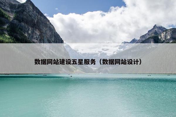 数据网站建设五星服务（数据网站设计）