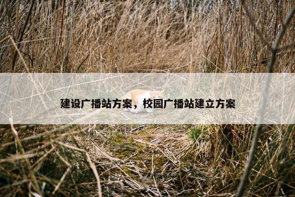 建设广播站方案，校园广播站建立方案