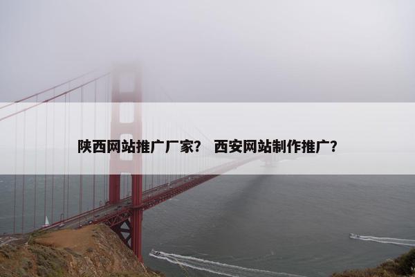 陕西网站推广厂家？ 西安网站制作推广？