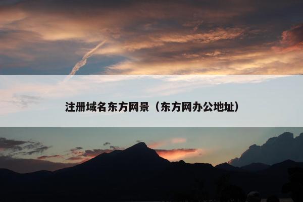 注册域名东方网景（东方网办公地址）