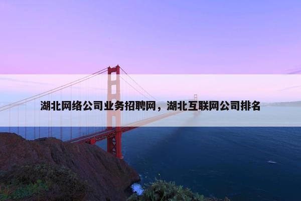 湖北网络公司业务招聘网，湖北互联网公司排名