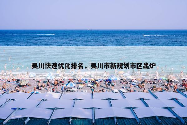 吴川快速优化排名，吴川市新规划市区出炉