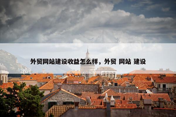 外贸网站建设收益怎么样，外贸 网站 建设