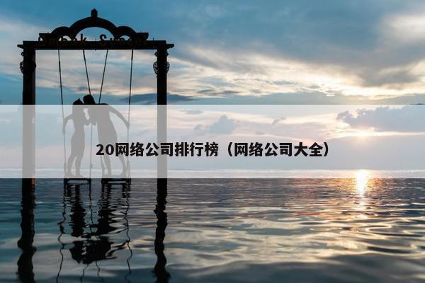 20网络公司排行榜（网络公司大全）