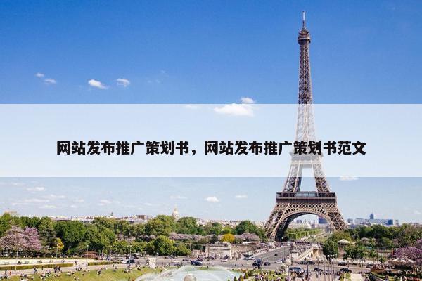 网站发布推广策划书，网站发布推广策划书范文