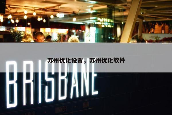 苏州优化设置，苏州优化软件