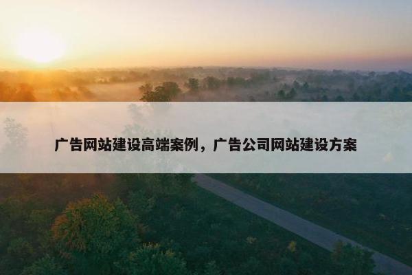 广告网站建设高端案例，广告公司网站建设方案
