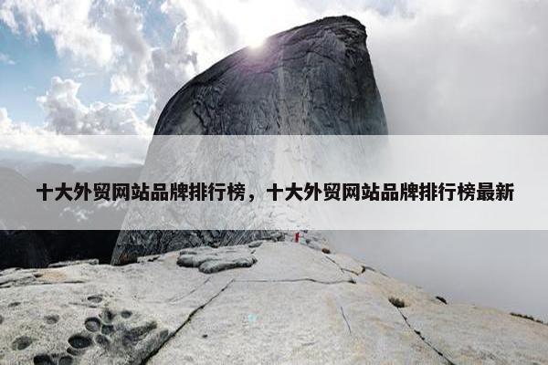 十大外贸网站品牌排行榜，十大外贸网站品牌排行榜最新