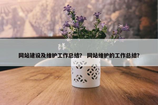 网站建设及维护工作总结？ 网站维护的工作总结？