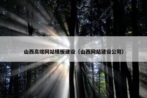 山西高端网站模板建设（山西网站建设公司）
