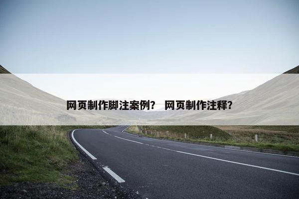 网页制作脚注案例？ 网页制作注释？