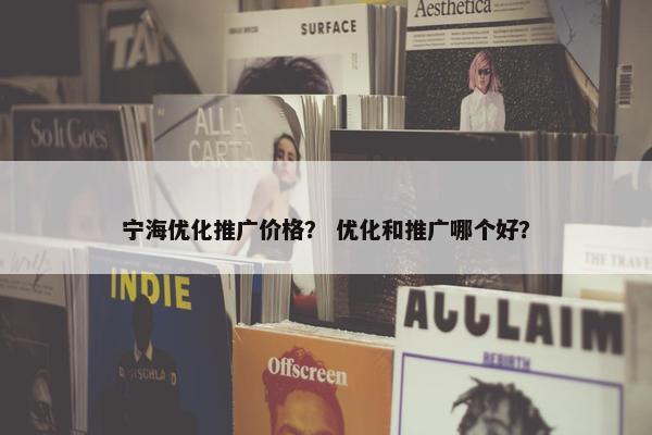 宁海优化推广价格？ 优化和推广哪个好？