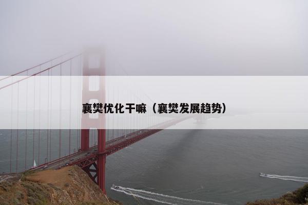 襄樊优化干嘛（襄樊发展趋势）