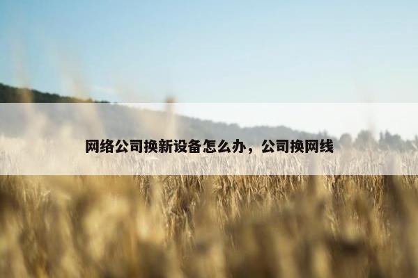 网络公司换新设备怎么办，公司换网线