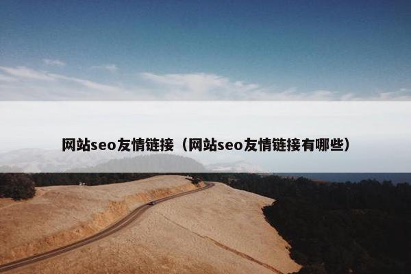 网站seo友情链接（网站seo友情链接有哪些）