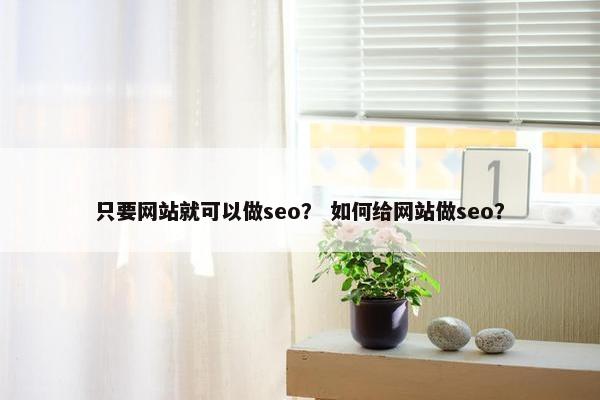 只要网站就可以做seo？ 如何给网站做seo？