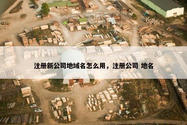 注册新公司地域名怎么用，注册公司 地名