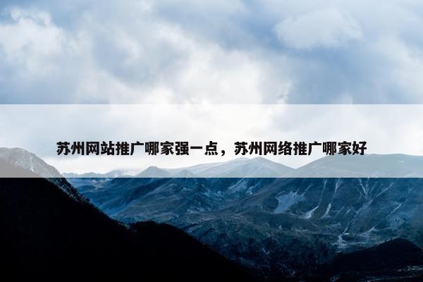 苏州网站推广哪家强一点，苏州网络推广哪家好