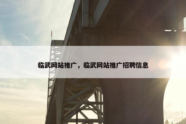 临武网站推广，临武网站推广招聘信息