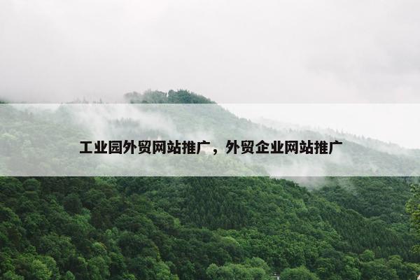 工业园外贸网站推广，外贸企业网站推广