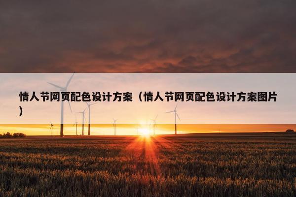 情人节网页配色设计方案（情人节网页配色设计方案图片）