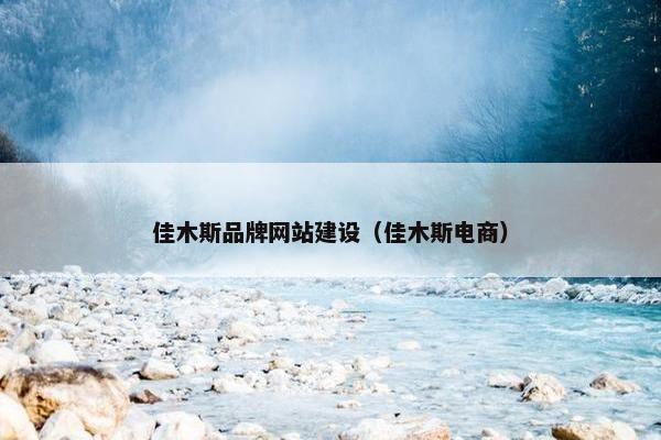 佳木斯品牌网站建设（佳木斯电商）