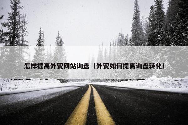 怎样提高外贸网站询盘（外贸如何提高询盘转化）