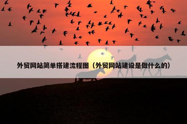外贸网站简单搭建流程图（外贸网站建设是做什么的）