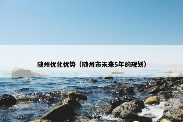 随州优化优势（随州市未来5年的规划）