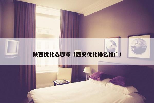 陕西优化选哪家（西安优化排名推广）