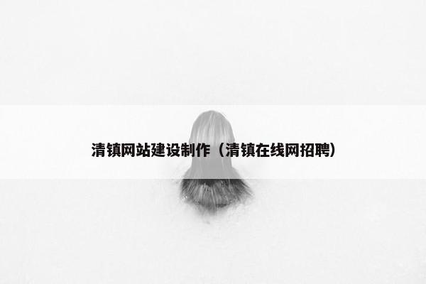 清镇网站建设制作（清镇在线网招聘）