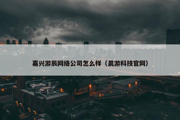 嘉兴游辰网络公司怎么样（晨游科技官网）