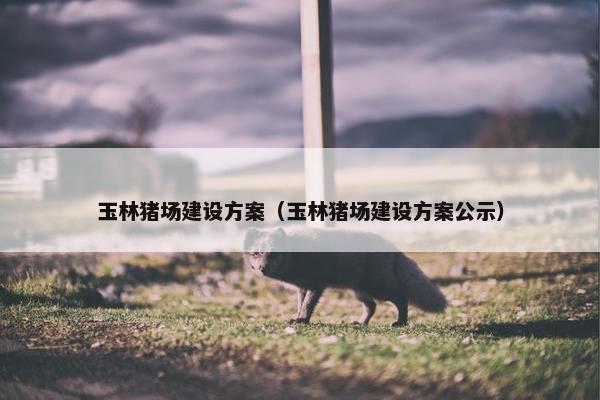 玉林猪场建设方案（玉林猪场建设方案公示）