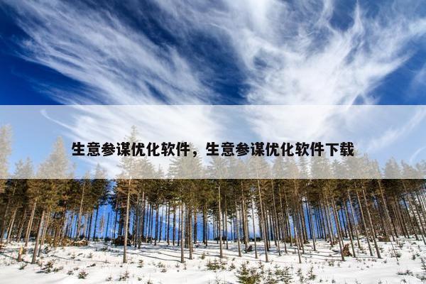 生意参谋优化软件，生意参谋优化软件下载