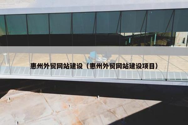 惠州外贸网站建设（惠州外贸网站建设项目）