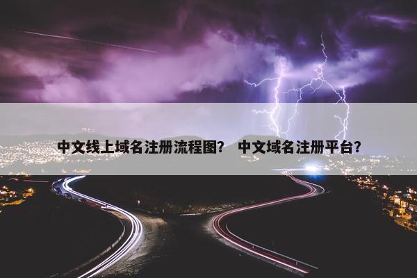 中文线上域名注册流程图？ 中文域名注册平台？